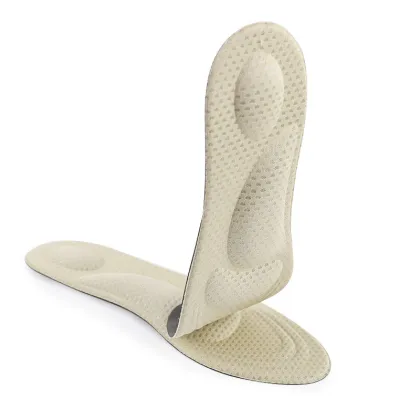 Flat Foot Orthopedic Insoles For Shoes Women High Heel Arch Support Shock Absorbing Men Shoe Insole Sole Pad Inserts Cushion 4D