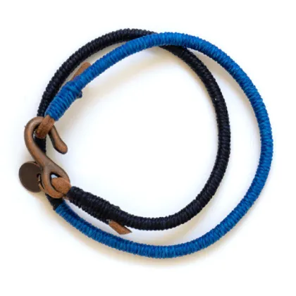 Handmade Colorful Brass Plated S Hook Leather Bracelet