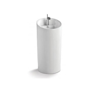 Wholesale Freestand One Piece Round Bathroom Ceramic Pedestal Sink Basin