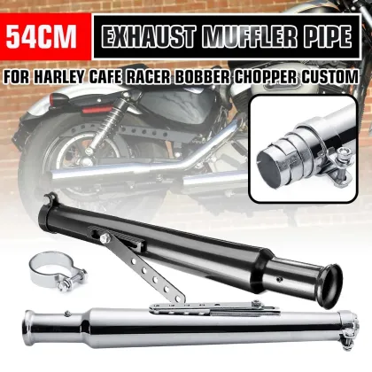 Retro Steel Motorcycle Exhaust 45mm Muffler for Harley Cruiser Indian