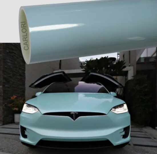 super gloss light blue car wrap vinyl