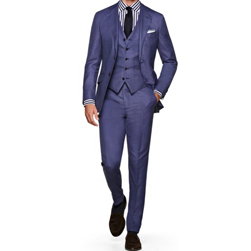 Dark Blue Woolen Groom Turkey Style Suit Set