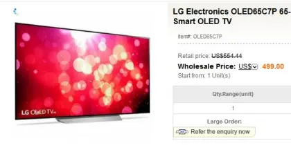 LG Electronics OLED65C7P 65-Inch 4K Ultra HD Smart OLED TV