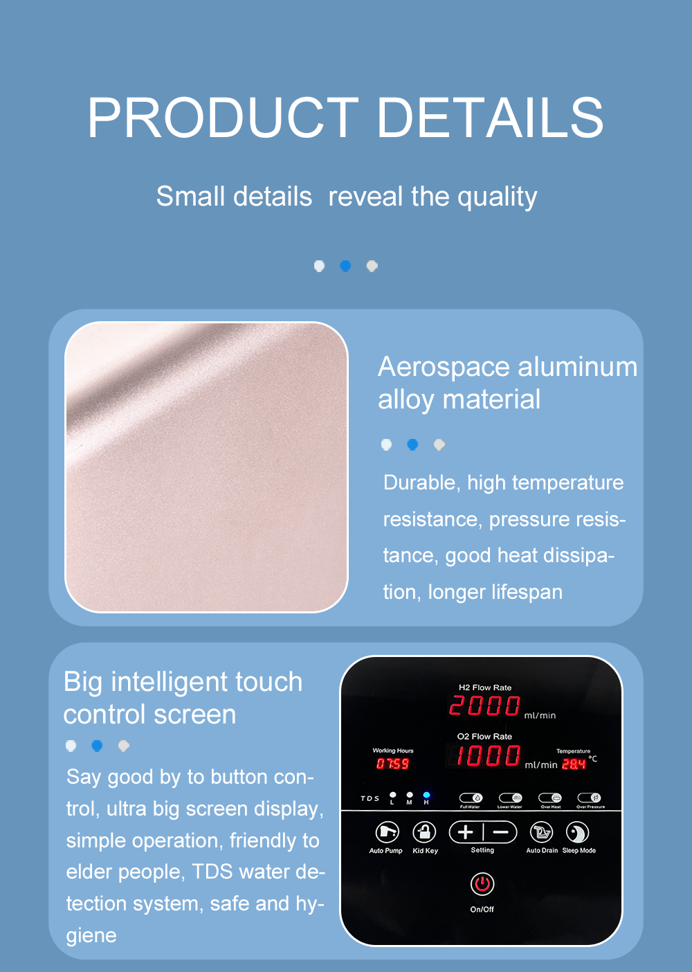 3000ml Hydrogen Inhalation Machine With Medical Grade