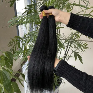Heavy Yaki Raw Indian Human Hair Thick, Double Drawn Cuticle Aligned Unprocessed Raw Virgin Indian Hair Vendor