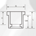 Alimentation en eau DIN PN16 Upvc Reducing Bush Grey