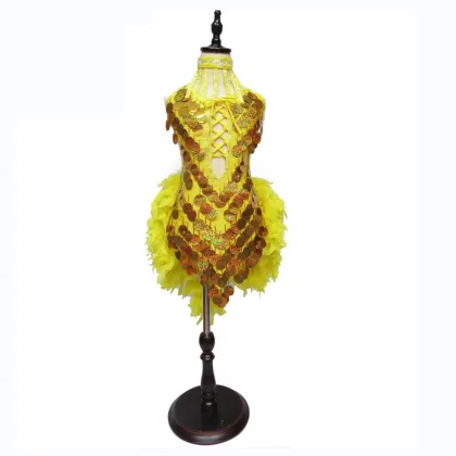 Alibaba online shop backless fashion latin dance skirt for children