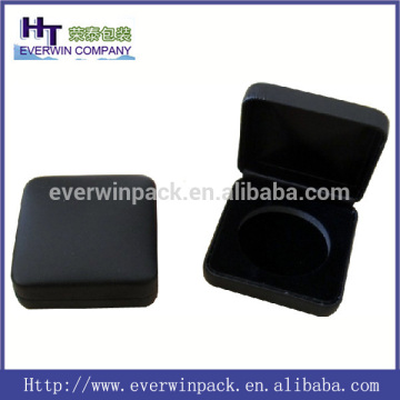 Hot sale high qaulity small black square leatherette medal box