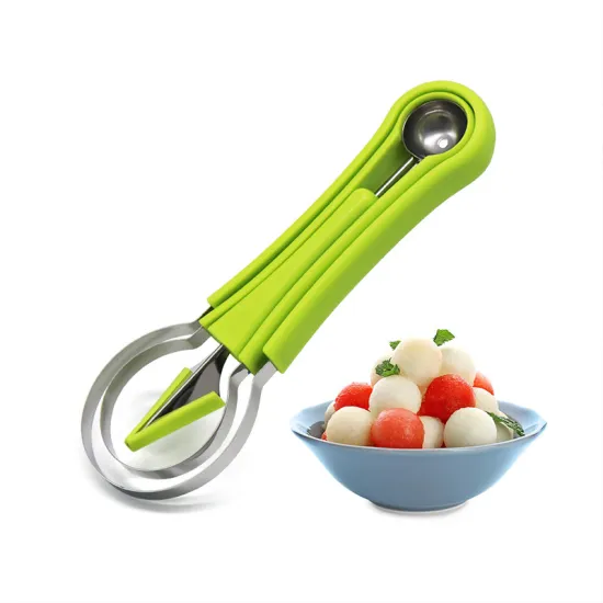 4-in-1 Stainless Steel Fruit Seed Remover & Melon Baller