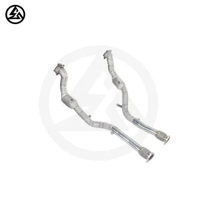 CSZ SS304 Performance Headers for Bentley Continental GT 4.0 V8 - High Flow Auto Parts Downpipe