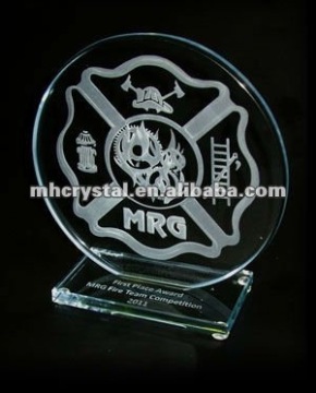 Simple round glass Glass Trophy MH-J0551
