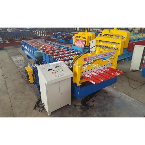 Sheet Metal Roll Forming Machine Hydraulic motor drive Roof Trapezoidal Roll Forming Machine Supplier