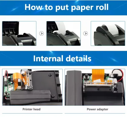 58mm Black and White Thermal Printer Mechanism with Thermal Paper