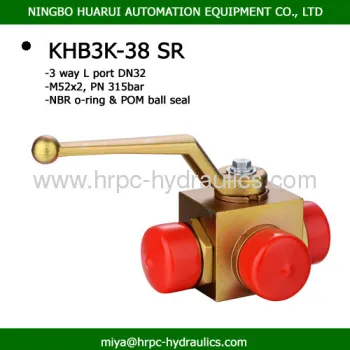 High Pressure Wog5000 Male Thread Manual Type 3-way Ball Valves Hydraulic Oil 