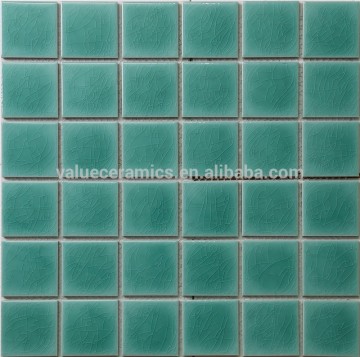 Light green cheap mosaic tile for bathroom,pool