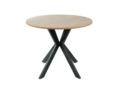 Modern Oak Melamine Round Dining Table