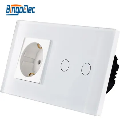 crystal glass panel socket with usb modular socket free matching golden color