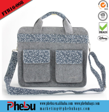 New Fashion flower lady Felt Laptop Bag(FTB16-008)