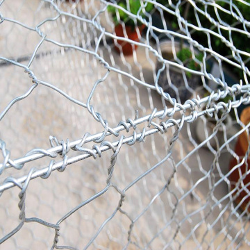 Panier en gabin hexagnal en treillis métallique