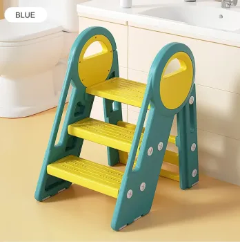 Kids Sturdy Foldable Step Stool for Kitchen and Bathroom