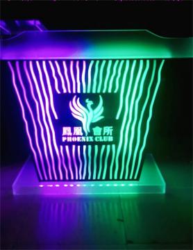 LED Logo Customization for Night Club KTV Reception Desks and Checkout Counters