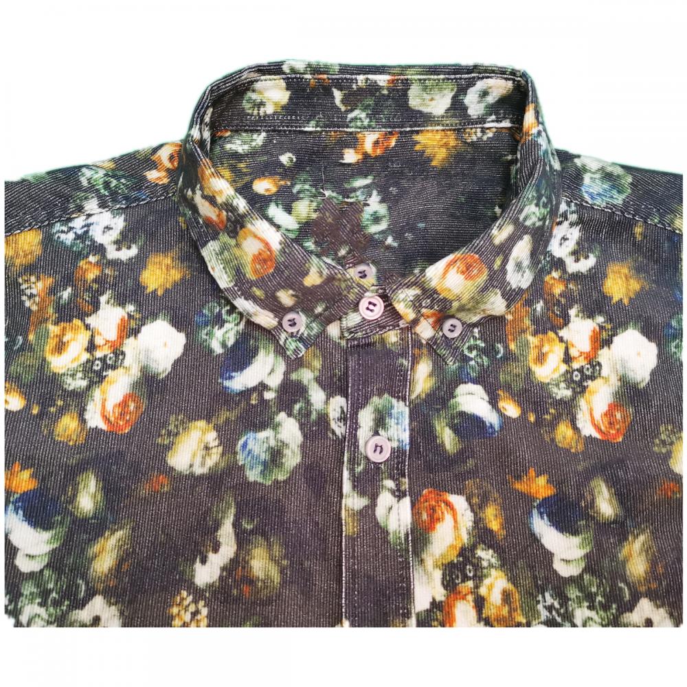 Print Corduroy Shirt