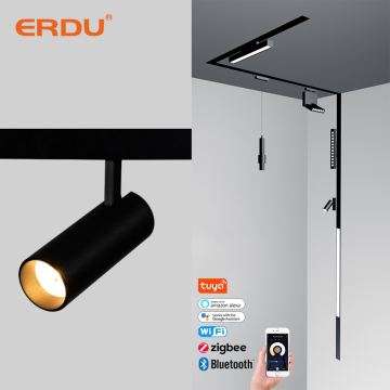 ERDU 48V磁気LEDトラックライト - モダンな埋め込み屋内の家の装飾照明