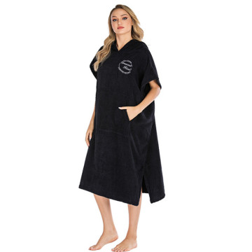 Cheap microfiber beach towel robe poncho