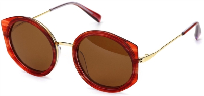 C2 Acetate Sunglasses Transparent Red-Gold