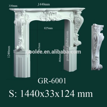 modern European-style Decorative Hand Carved PU Fireplace