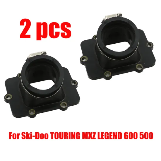 2PCS Intake Manifold Carburetor Flange Joint Boot Carburetor For SKI DOO MXZ LEGEND TOURNG 500 600 OEM #420867882 & 420867880