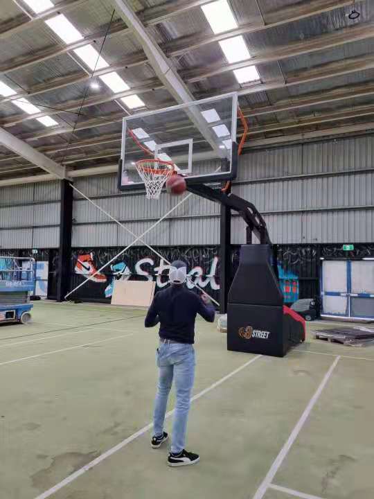 FIBA manual hydraulic Basketball hoop Stand