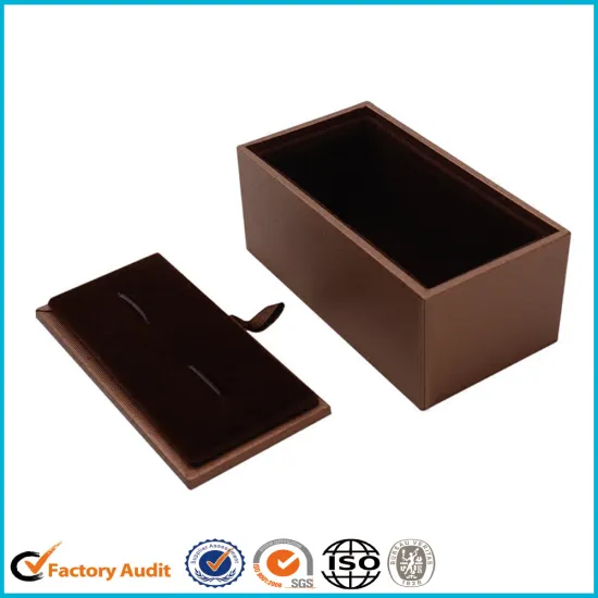 Lid and Bottom Texture Paper Cufflink Box