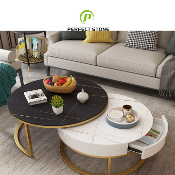 Modern Grey Sintered Stone Dining Tables and Chairs Set
