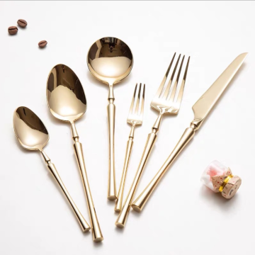 High Quality Luxury Stainless Steel Silverware Set - Spoon Fork Knife Tableware Gold Flatware
