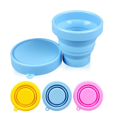 Foldable Unbreakable Silicone Drinking Cup with Lid & Sleeve