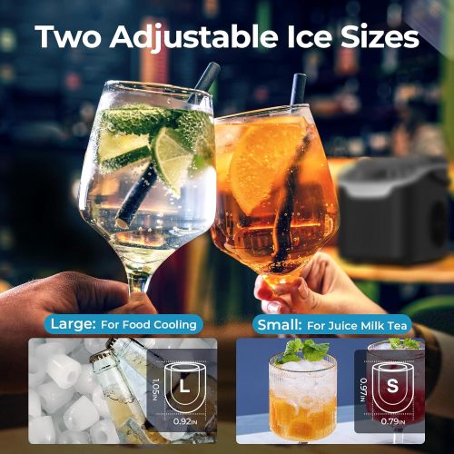 Portable 2025 Bullet Ice Maker Machine 1.2L 8 Cubes 6 Minutes 26lb/Day