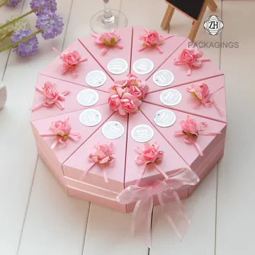 Wedding party use recycled paper favor candy box