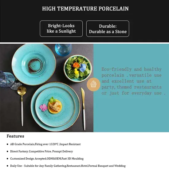 Guangzhou New Product Porcelain Tableware Ceramic Dinner Set