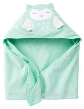100% cotton bamboo baby towel with hooded and embroidery brand