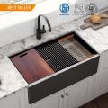 Stainless Steel Handmade NANO Black Apron Sink