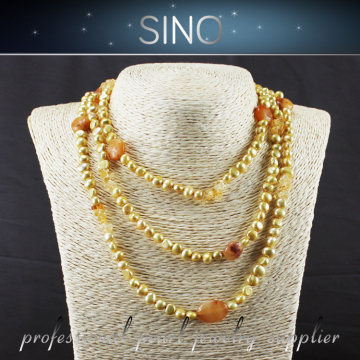 NO2 fashion pearl necklace jewelry set 2015 latest design bead jewelry