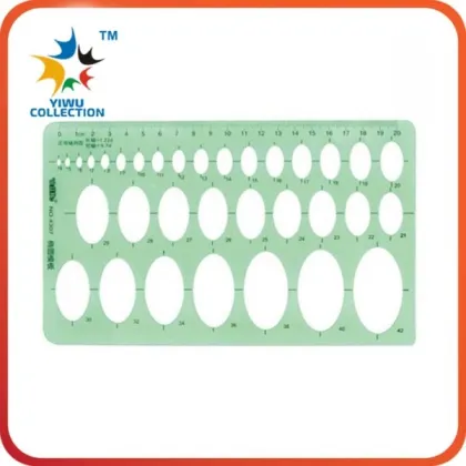 20cm plastic curve scale square sliding ruler with a hole