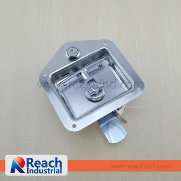 Flush Mount Polished Stainless Steel Key-Locking Recessed T Handle Tool box Drawer Locks