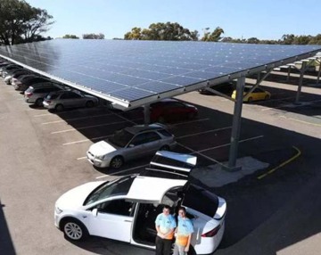 Customized photovoltaic carports for buses