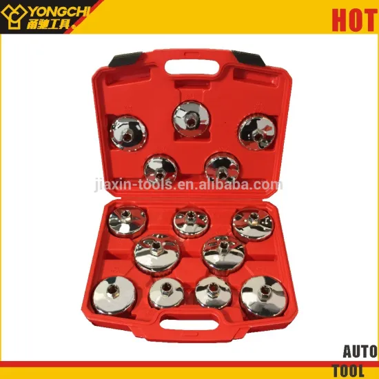 14pcs cup type auto oil filter removal wrench kit