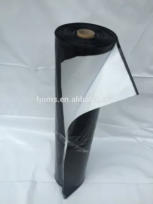3-layer co-extruded white and black poly film