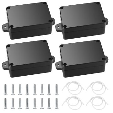 IP65 Waterproof ABS Plastic Electrical Boxes - 4 Pack, Junction Boxes with Dustproof Design and Fixed Ears - Ideal for Electrical Projects