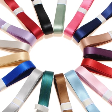 2015 High Quality 16mmx5m Pure Color Double Sided Ribbon Bow Craft Wedding Supplies DIY Decoration