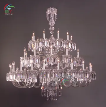 40 lights big crystal traditional chandelier for stairwell